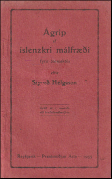 Ágrip af íslenzkri málfræði # 75986