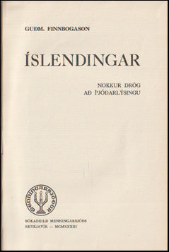 Íslendingar. Nokkur drög að þjóðarlýsingu # 76012