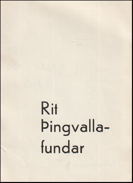 Rit Þingvallafundar # 80468