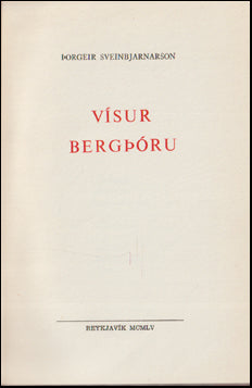 Vísur Bergþóru # 76133