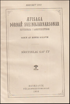 Æfisaga Þórðar Sveinbjarnarsonar # 76297