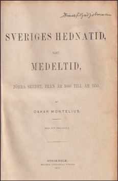 Sveriges hednatid samt medeltid # 76740