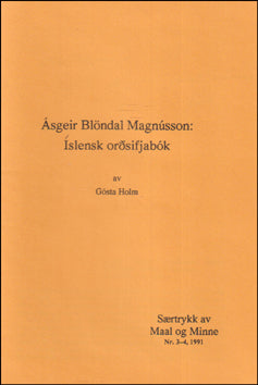 Ásgeir Blöndal Magnússon: Íslensk orðsifjabók # 76858