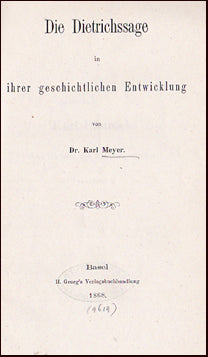 Die Dietrichssage in ihrer geschichtlichen Entwicklung # 76896
