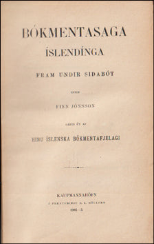 Bókmenntasaga íslendinga fram undir siðbót # 77088