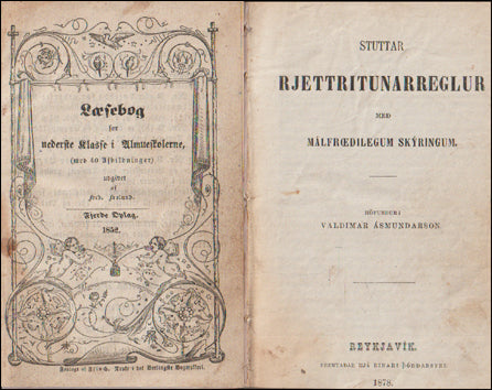 Stuttar rjettritunarreglur - Læsebog for nederste Klasse # 77624