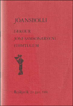 Jóansbolli. Færður Jóni Samsonarsyni fimmtugum # 77722