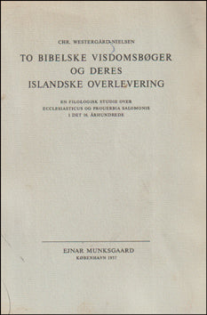 To bibelske visdomsbøger og deres islandske overlevering # 77869