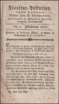 Klausturpósturinn 3. árgangur 1820 # 78013