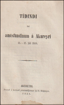 Tíðindi frá amtsfundinum á Akureyri # 78185