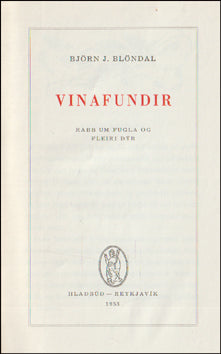 Vinafundir. Rabb um fugla og fleiri dýr # 78394
