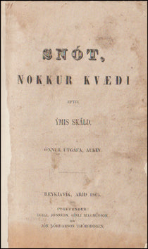 Snót. Nokkur kvæði eptir ýmis skáld # 88526