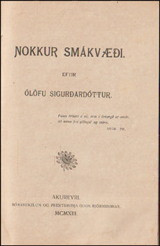 Nokkur smákvæði # 81170