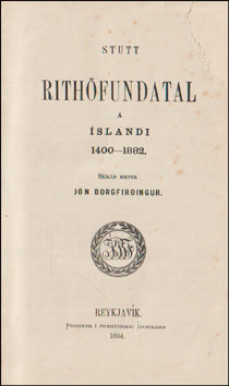 Stutt rithöfundatal á Íslandi 1400-1882 # 83292