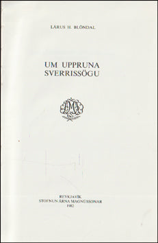 Um uppruna Sverrissögu # 84158