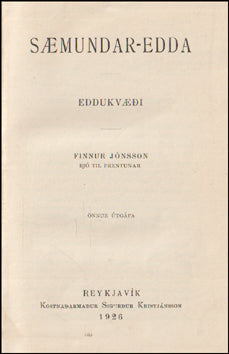 Sæmundar-Edda # 84186