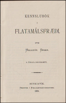 Kennslubók í flatarmálsfræði # 84408