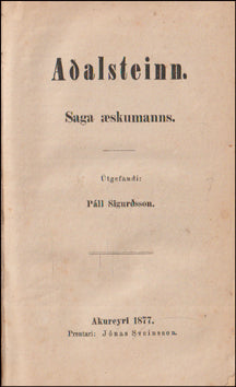 Aðalsteinn. Saga æskumanns # 87353