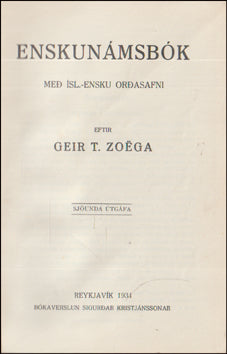 Enskunámsbók # 87968