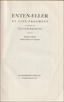 Enten-eller. Et Livs Fragment # 88276