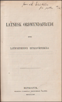 Latnesk orðmyndafræði # 88578