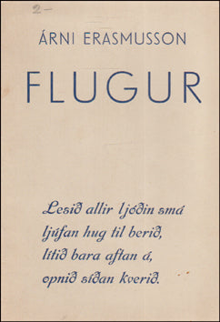 Flugur. Ljóð eftir Árna Erasmusson # 88613