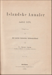 Icelandske Annaler until 1578 # 88714 