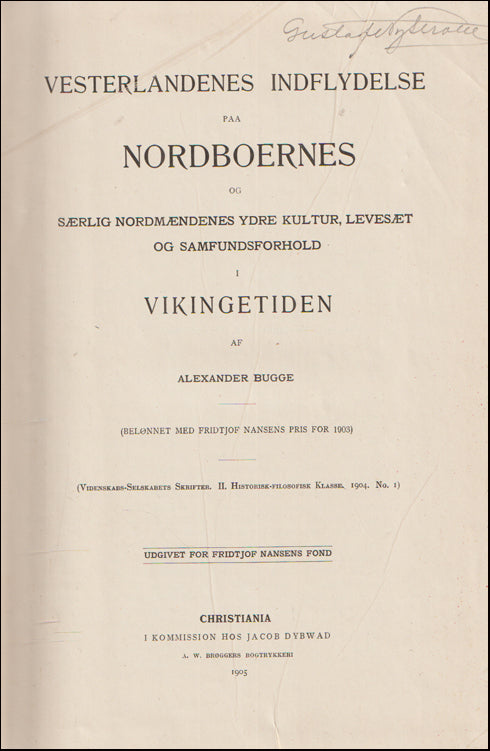 Vesterlandenes indflydelse paa Nordboernes # 88716