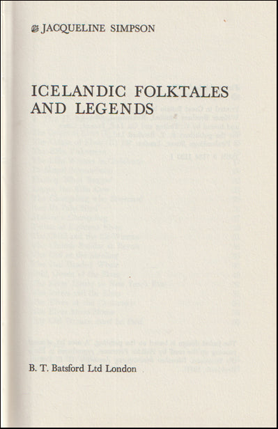 Icelandic Folktales and Legends # 88824