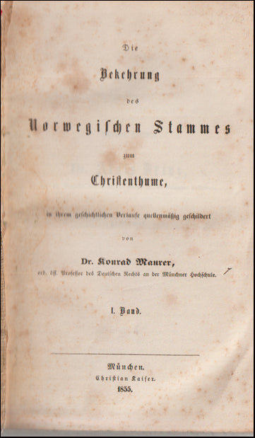 Die Bekehrung des Norwegischen Stammes zum Christenthume # 88833