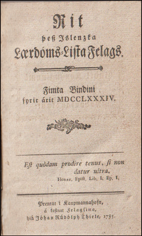 Publications of the Icelandic Society of Learning~Art. Fifth and Seventh Volumes # 88852