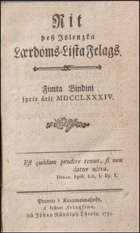 Publications of the Icelandic Society of Learning~Art. Fifth and Seventh Volumes # 88852