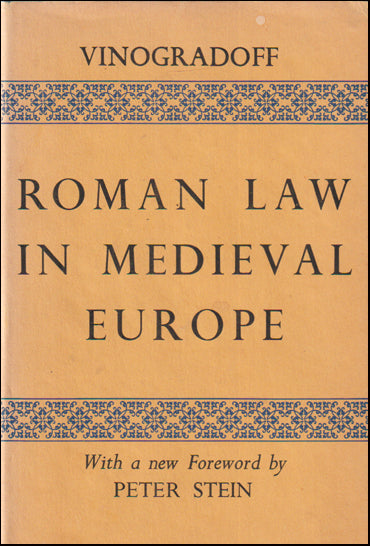 Roman Law in Medieval Europe # 88957