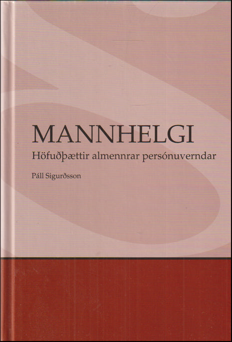 Mannhelgi. Höfuðþættir almennrar persónuverndar # 89122