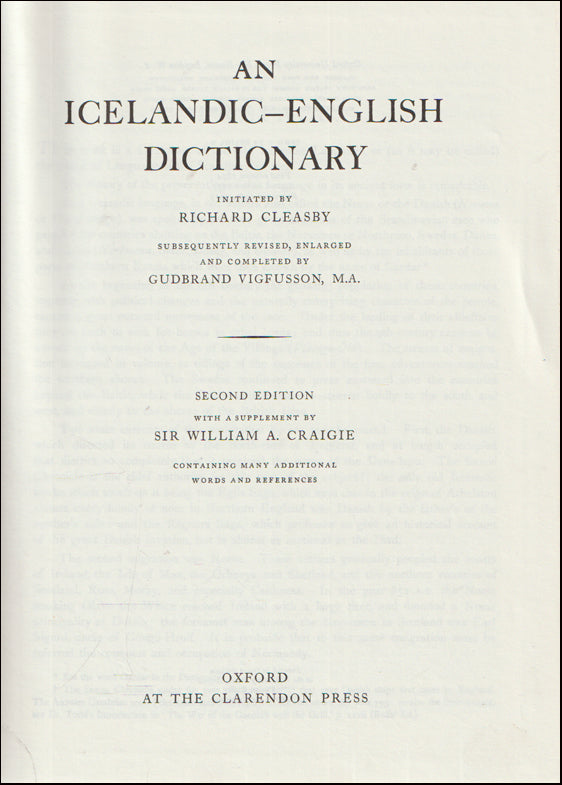 An Icelandic-English Dictionary # 89134