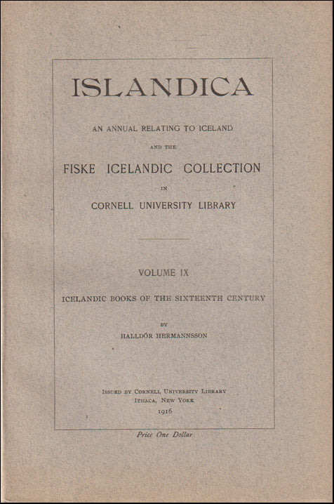 Icelandic Books of the Sixteenth Century # 89146