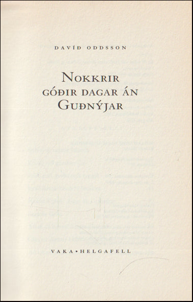 Nokkrir góðir dagar án Guðnýjar # 89175