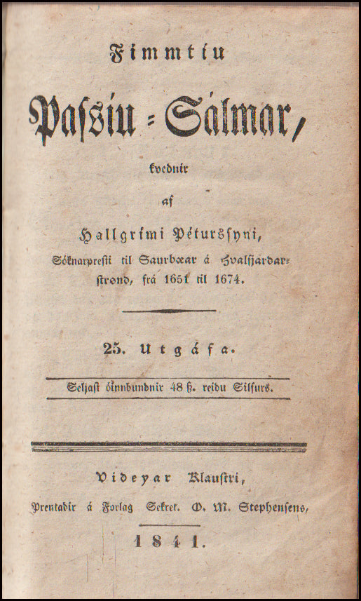 Fimmtíu Passíu Sálmar # 89202