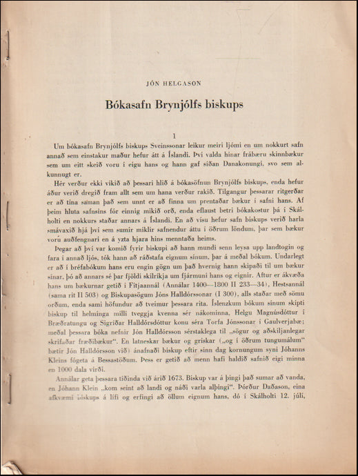Bókasafn Brynjólfs biskups # 89204