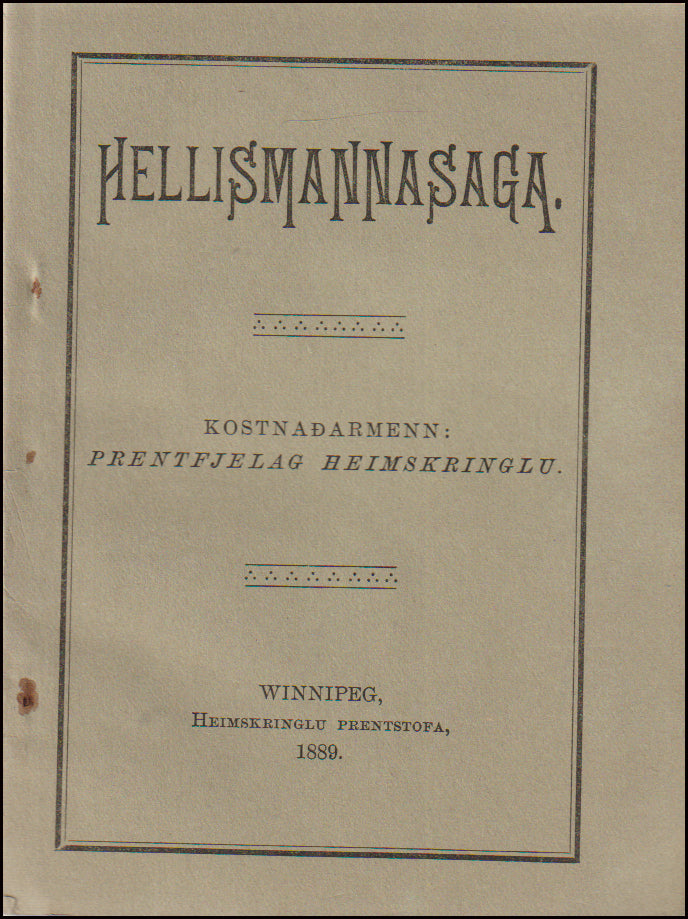 Hellismannasaga # 89207