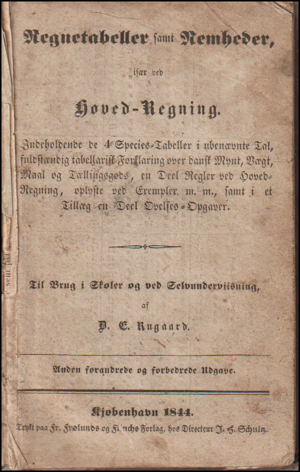 Fjárbæklingur - Regnetabeller # 89231