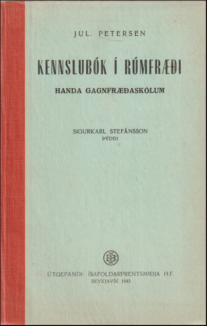 Kennslubók í rúmfræði handa gagnfræðaskólum # 89250