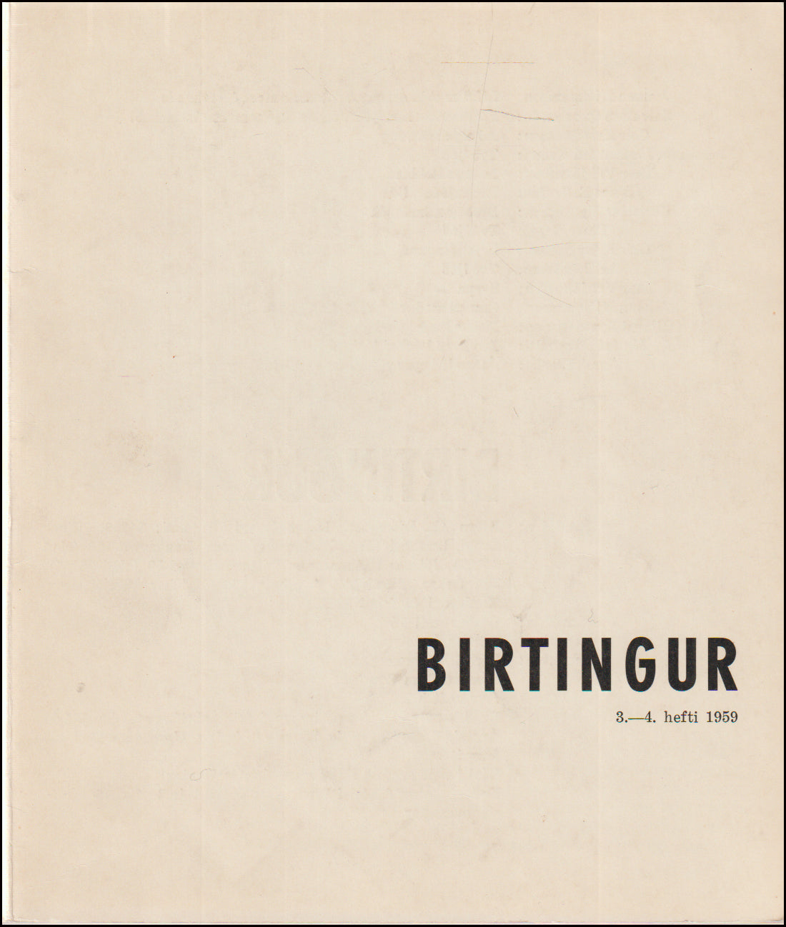 Birtingur. 3. - 4. hefti 1959 # 89316