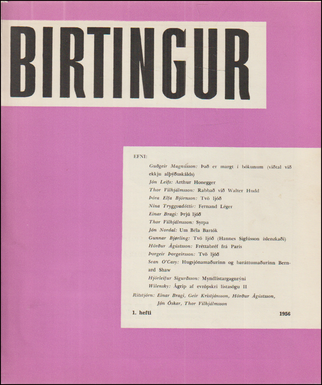 Birtingur. 1. hefti 1956 # 89318