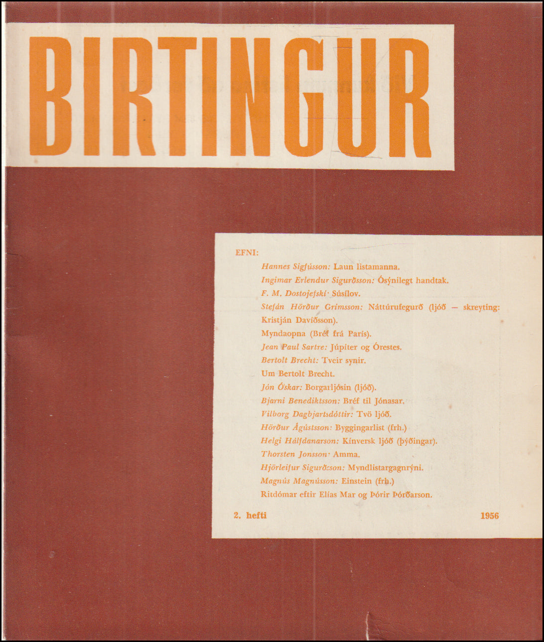 Birtingur. 2. hefti 1956 # 89319