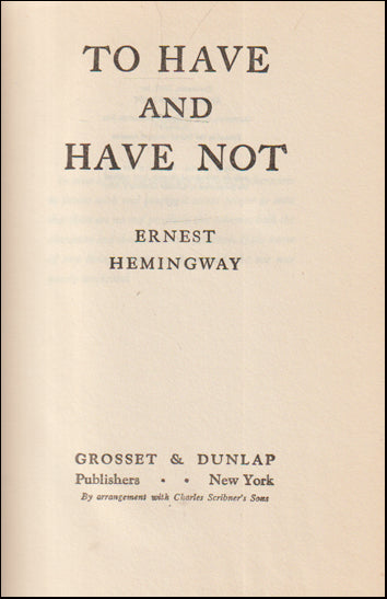 To Have and Have Not # 89349