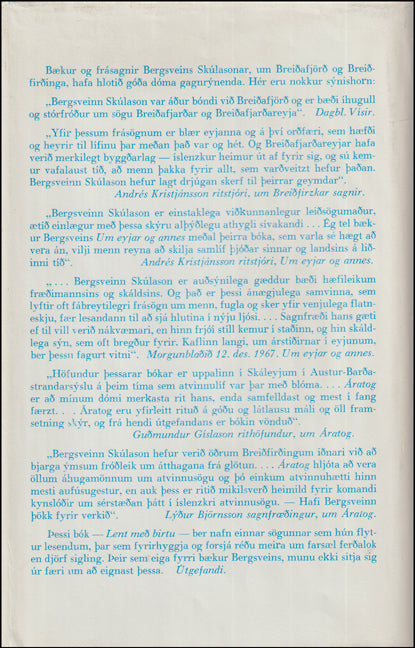 &nbsp;Lent með birtu. Sögur og sagnir úr Breiðafirði # 89397