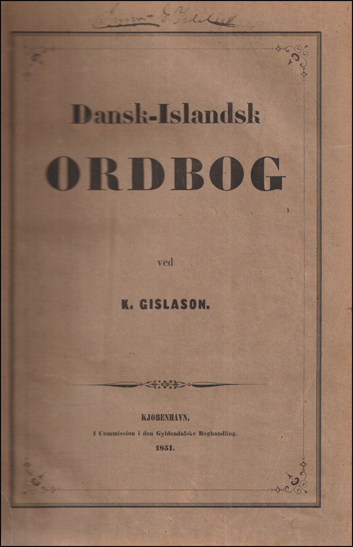 Dansk-Islandsk Ordbog # 89450