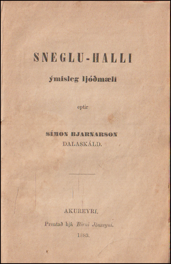 Rímur af Finnboga ramma - Rímur af Geirarði og Elínborgu - Sneglu-Halli # 89455
