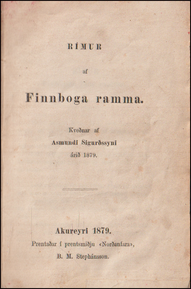 Rímur af Finnboga ramma - Rímur af Geirarði og Elínborgu - Sneglu-Halli # 89455